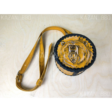 Фляжка круглая с рисунком "Медведь", 1 л
