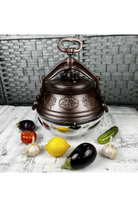 Афганский казан 10 литров комбинированный с ручками