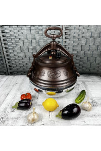 Афганский казан 12 литров комбинированный с ручками