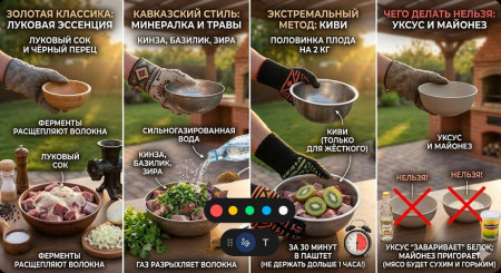 Маринады для мяса, которые сделают ваш шашлык легендарным