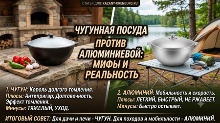 Чугунная посуда против алюминиевой: мифы и реальность