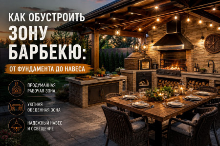 Как обустроить зону барбекю: от фундамента до навеса