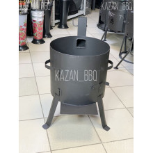 Печь с трубой с несъемными ножками под казан на 10-12 литров